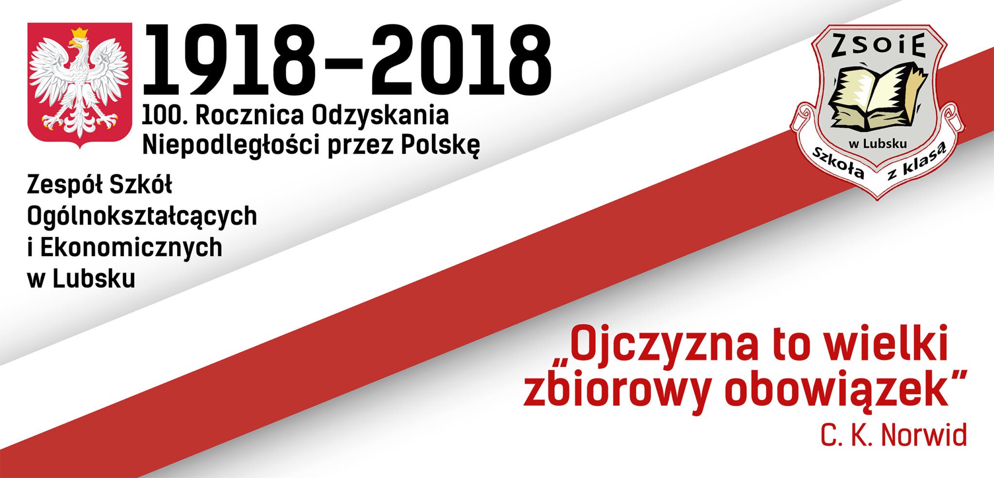 Baner 100. Rocznica Odzyskania Niepodległości przez Polskę